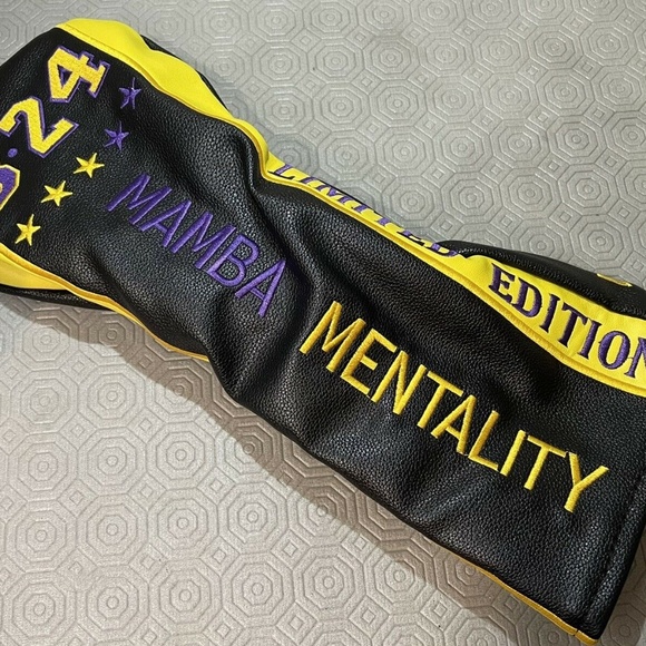 Kobe Bryant Mamba Mentality #24 #8 Golf Driver Black Head Cover Lakers 15" - Picture 1 of 8